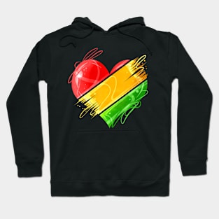 Heart in pan-african colors celebrate afro american Hoodie